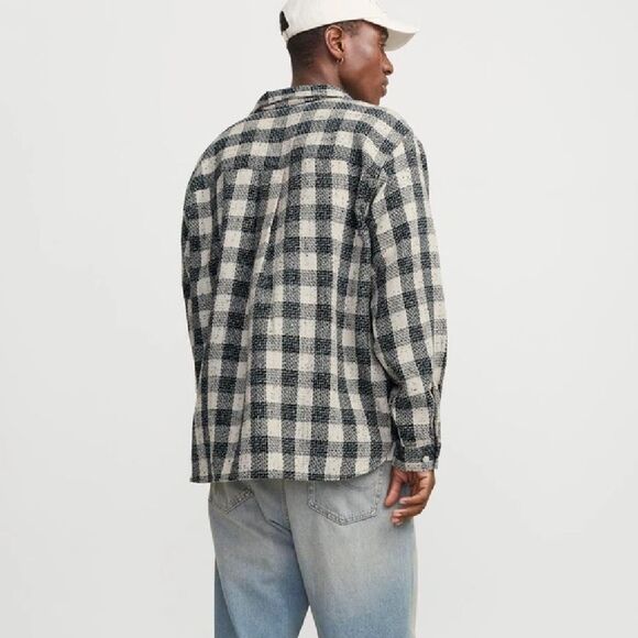 Jack&Jones Jorderek Houmd Tapestry WIDE FIT SHIRT Moonbeam L NWT in packaging - Picture 3 of 7